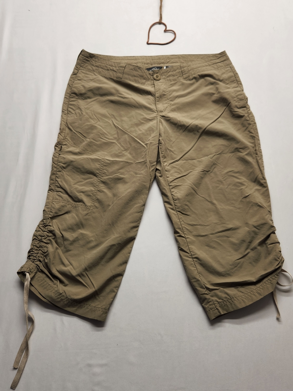 ⭐️Eddie Bauer Travex Size 10 Nylon Ruched Capri Lightweight Athleisure Hiking